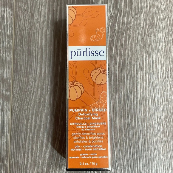 NEW Purlisse Pumpkin + Ginger Detoxifying Charcoal Mask 2.5 oz - Picture 4 of 16